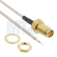 YH-SMA-178-L180 SOLDERED SMA to open end cable assy, 180 mm, RG 178 (analogue 89761-1674)