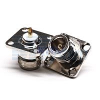 RHT-614-0234 Solder type Four Holes Flange N female for cable (analog 73270-5003 )